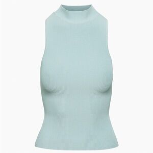 Babaton Light Blue Ribbed Tank Top